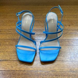 & other stories blue strappy heels